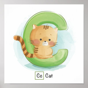 Süße Tier Alphabet Poster