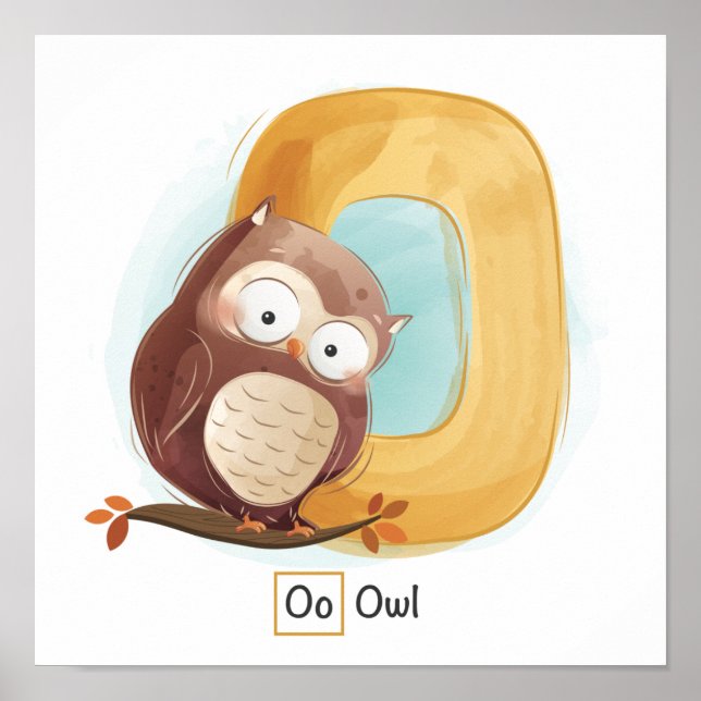 Süße Tier Alphabet Poster (Vorne)