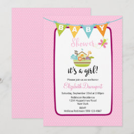 Süße Tier Ark Baby Dusche Einladung