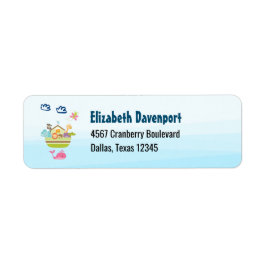 Süße Tier Ark mit Schmetterling und Wal