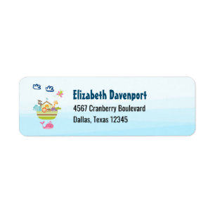 Süße Tier Ark mit Schmetterling und Wal