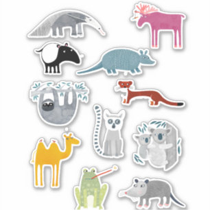 Süße Tier Aufkleber