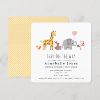 Süße Tier Baby Dusche Einladung