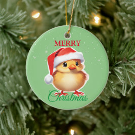 Süße Tier Baby Küken Weihnachtskostüm Keramik Ornament