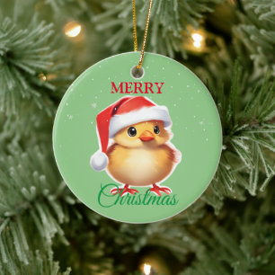 Süße Tier Baby Küken Weihnachtskostüm Keramik Ornament