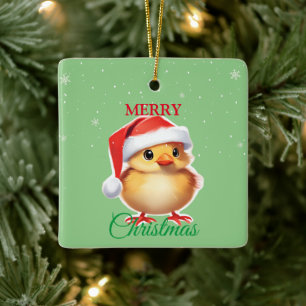 Süße Tier Baby Küken Weihnachtskostüm Keramikornament