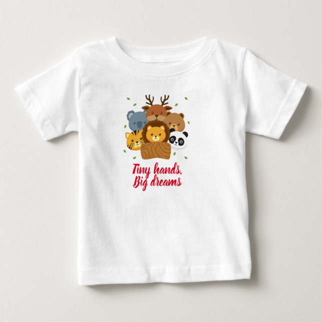 Süße Tier-Baby-T - Shirt-Design Baby T-shirt (Vorderseite)