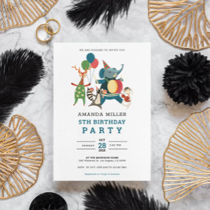 Süße Tier Birthday Party Music Band für Kinder Save The Date