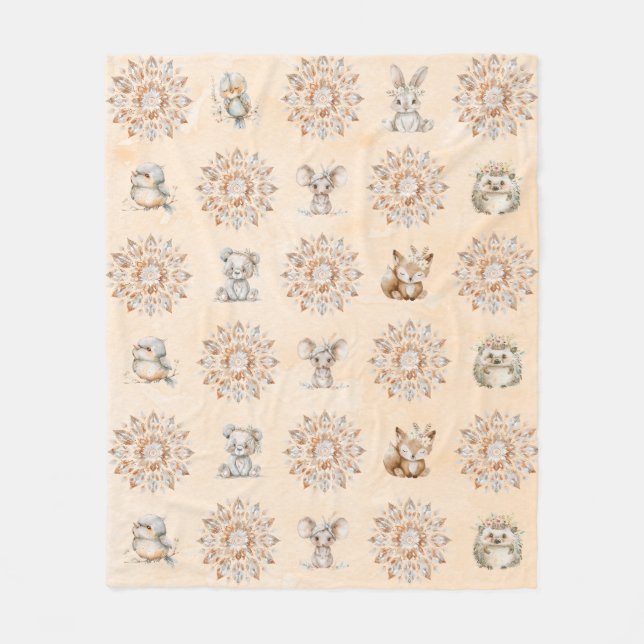 Süße Tier Blanket Fleecedecke (Vorderseite)