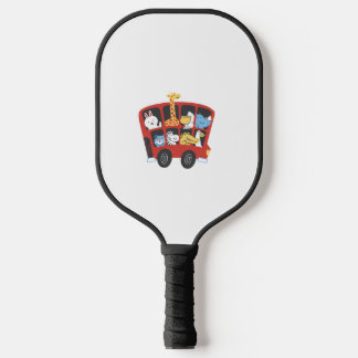 Süße Tier Bus Adventure für Kinder Pickleball Schläger