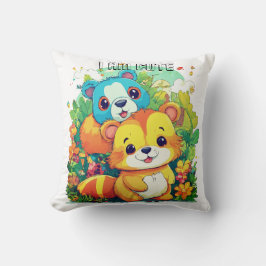 Süße Tier Cartoon Abbildung i niedlich Kissen