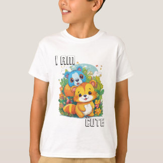 Süße Tier-Cartoon-Illustration ich bin süß  T-Shirt