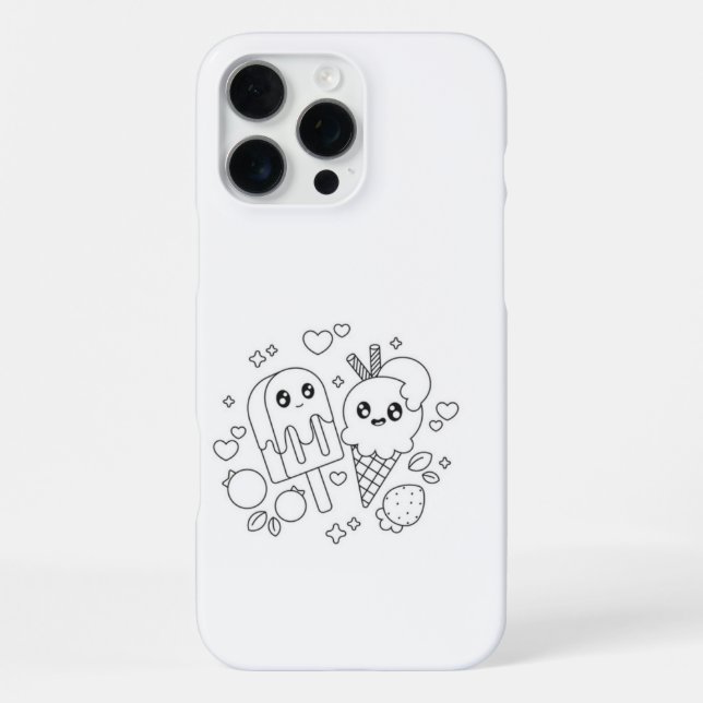 Süße Tier Cartoon iPhone 16 pro max Fall Hülle (Rückseite)