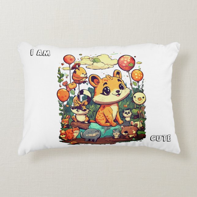 Süße Tier Cartoon Neues Design ich niedlich Dekokissen (Vorderseite)