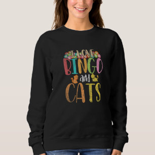 Süße Tier Cat Pet Gambling I Liebe Bingo und Katze Sweatshirt