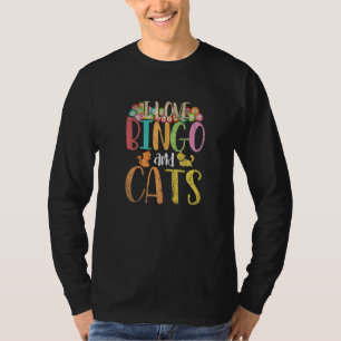 Süße Tier Cat Pet Gambling I Liebe Bingo und Katze T-Shirt