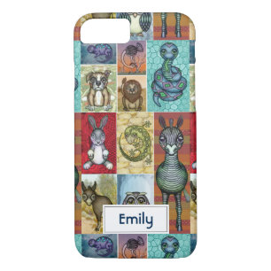 Süße Tier Collage Folk Art Design Personalisiert Case-Mate iPhone Hülle
