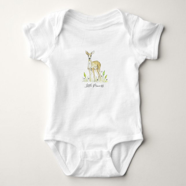 Süße Tier Deer Baby Bodysuit Strampler (Vorderseite)