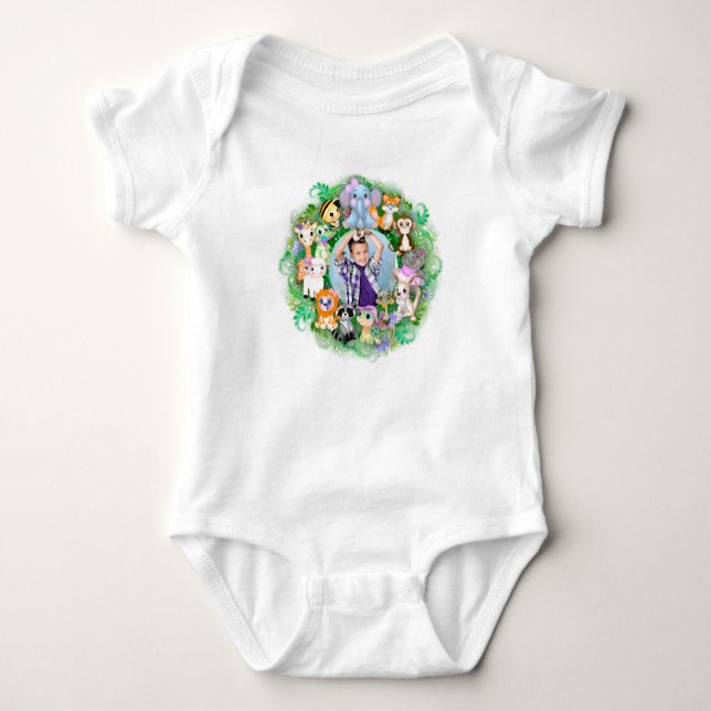 Süße Tier-Foto Baby Strampler (Vorderseite)