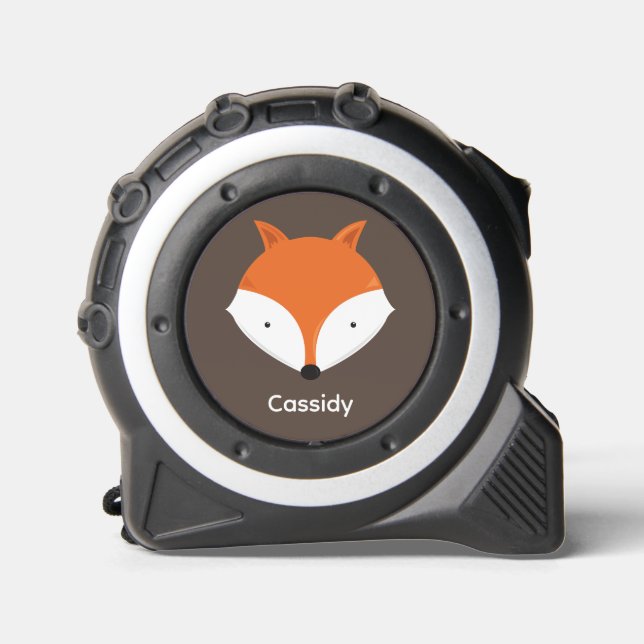 Süße Tier Fox Kids Name Maßband (Vorderseite)
