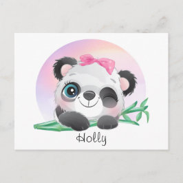 Süße Tier Friendly Panda Bamboo Postkarte