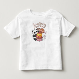 Süße Tier Friends with Cupcake - Sweet Leckereien  Kleinkind T-shirt