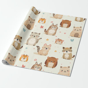 süße Tier Geschenkpapier