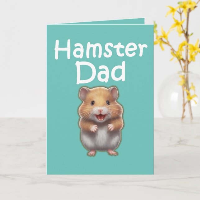 Süße Tier Hammy Pet Owner Hamster Vater Karte (Gelbe Blume)