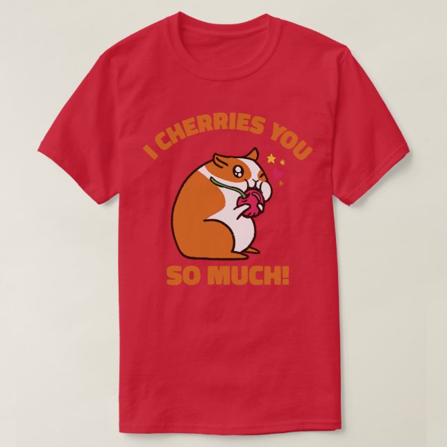 Süße Tier Hamster Cherry Pet Food Pet Hamster T-Shirt (Design vorne)
