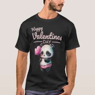 Süße Tier Heart Panda Happy Valentine Day 7 T-Shirt