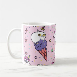 Süße Tier Ice Creme Cones Kaffeetasse