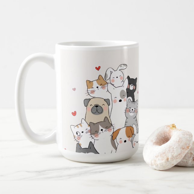 süße Tier Kaffee Tasse (Mit Donut)