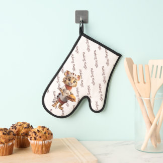 Süße Tier Koch Tiger Magie machen Ofenhandschuh