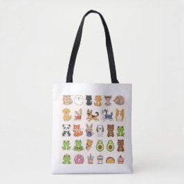 Süße Tier- & Lebensmittel-Sticker-Sheet – Kawaii-K