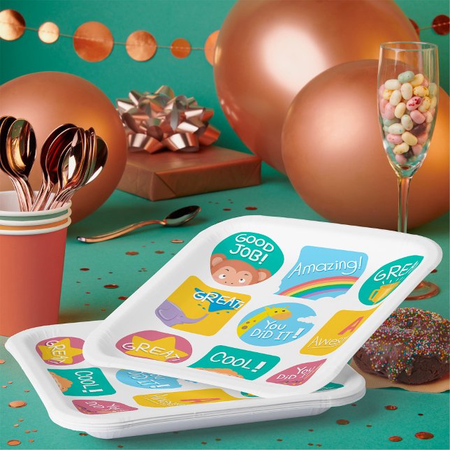 Süße Tier-Lohn für Motivierend Klassenzimmer Pappteller (Von Creator hochgeladen)