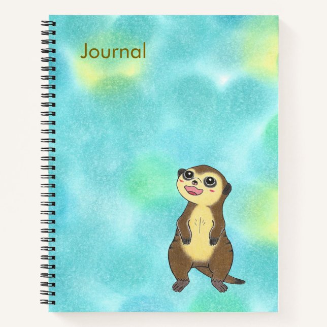 Süße Tier Meerkat Custom Spiral Notebook Notizbuch (Vorderseite)