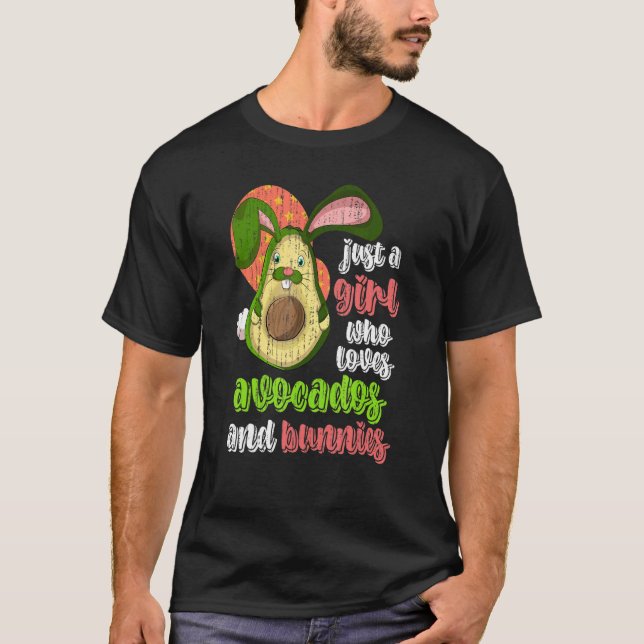 Süße Tier Ostereier Avocado Bunny Girls Frauen T-Shirt (Vorderseite)