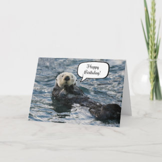 Süße Tier Otter Happy Birthday Karte