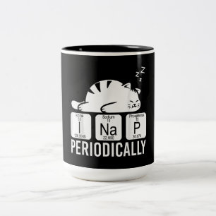 Süße Tier Periodischer Tisch Funny Chemistry Cat Zweifarbige Tasse
