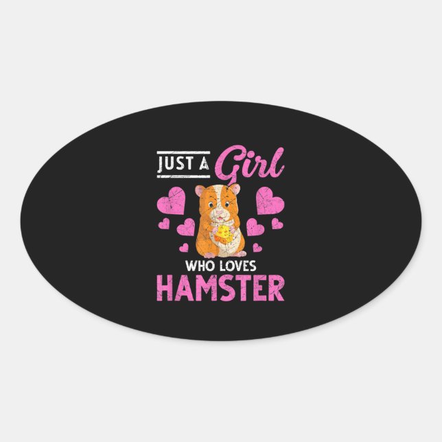 Süße Tier Pet Mama Hamster Ovaler Aufkleber (Vorderseite)