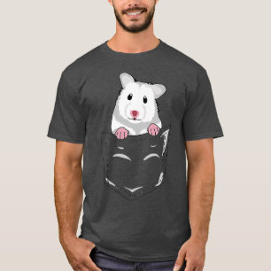 Süße Tier Pocket T-Shirt Hamster Geschenkhammer