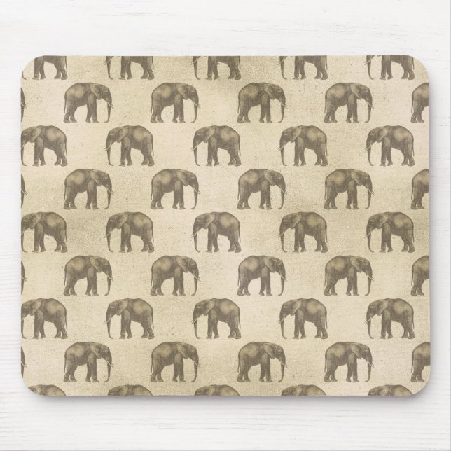 Süße Tier Print Elephant Stilvoll Trendy Mousepad (Vorne)