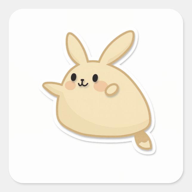 Süße Tier Quadratischer Aufkleber (Vorderseite)