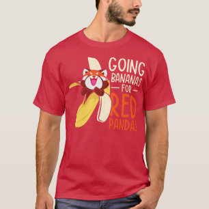 Süße Tier Red Panda Banana Frucht Wildlife Feinsch T-Shirt