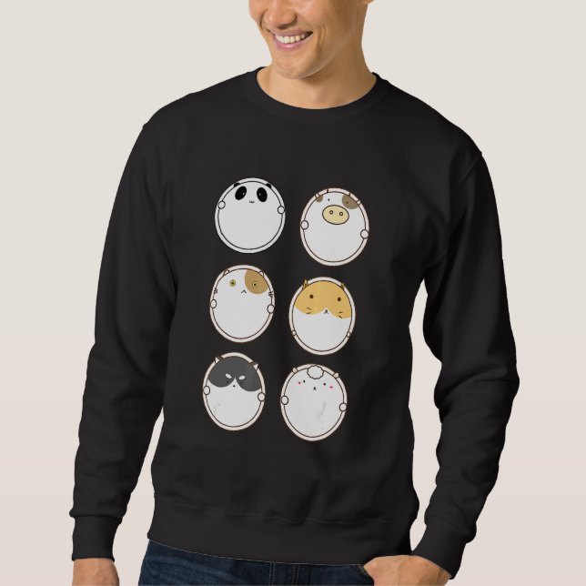 Süße Tier Round Sweatshirt (Vorderseite)
