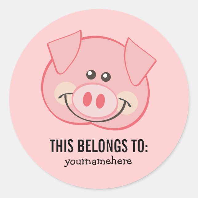 Süße Tier sieht dies als Zeichen an Runder Aufkleber (Vorderseite)