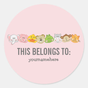 Süße Tier sieht dies als Zeichen an Runder Aufkleber