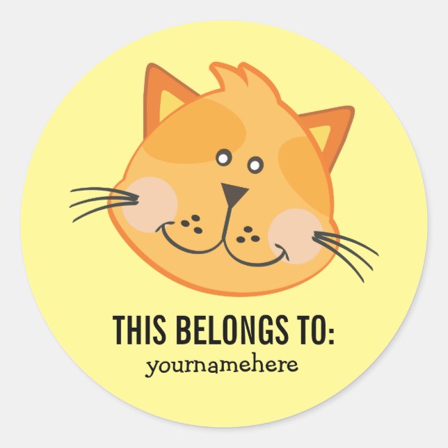 Süße Tier sieht dies als Zeichen an Runder Aufkleber (Vorderseite)