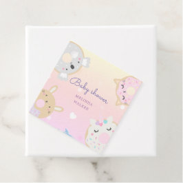 süße Tier spendet Monogramm Babydusche Geschenkanhänger