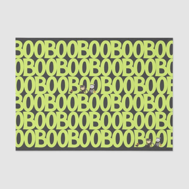 Süße Tier Spooktacular Halloween Kids Party Seidenpapier (Vorderseite)